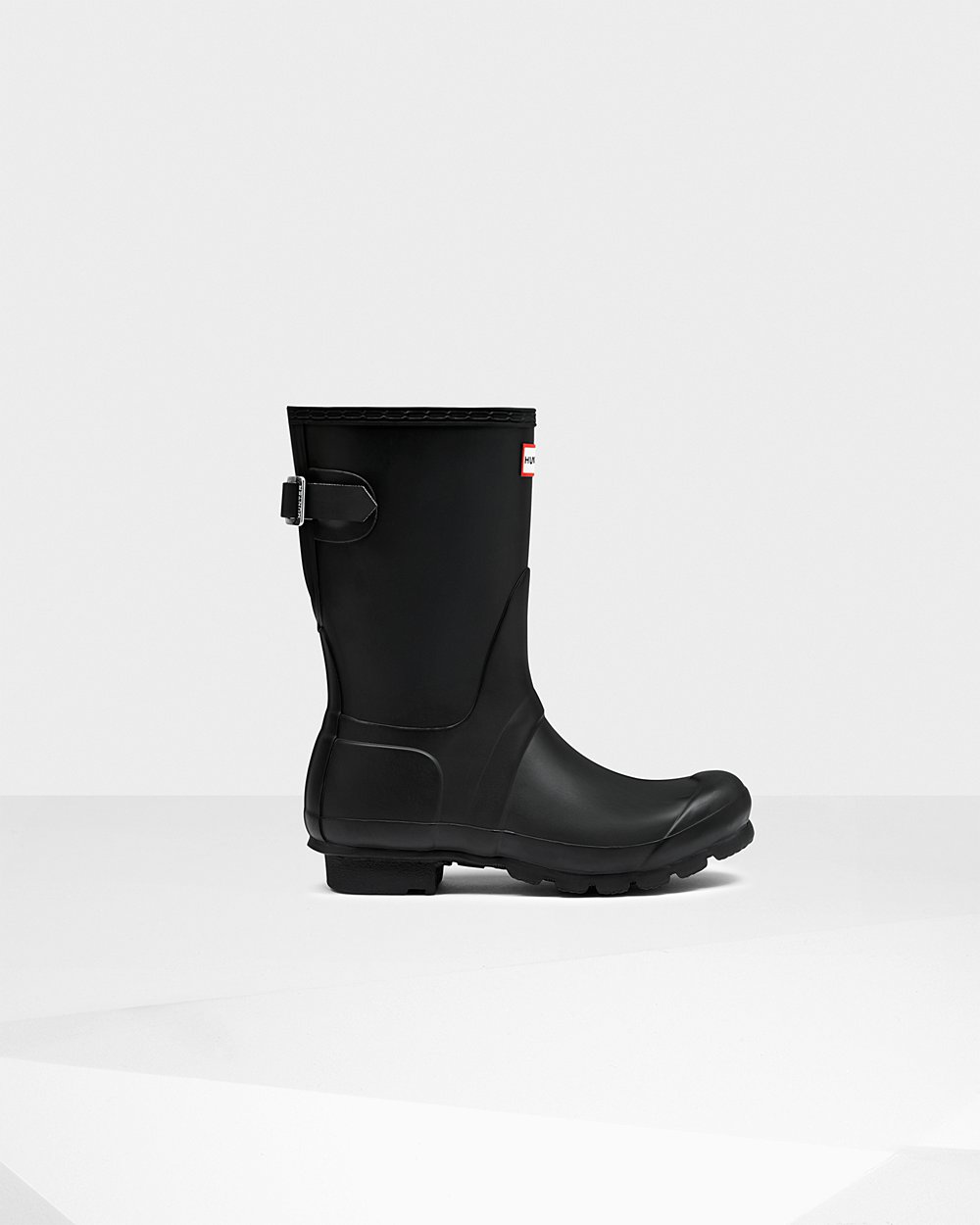 Hunter Mujer Original Back Adjustable - Botas de Lluvia Negras - 659-GDUJSQ